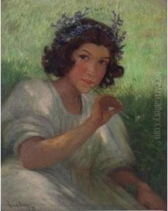 Portrait Of A Young Girl by Anna Lee Stacey