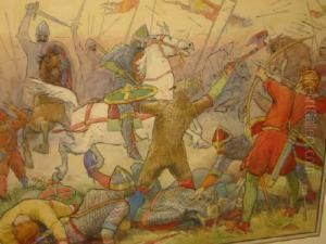 Viking Battle Scene by Walter Sydney Stacey