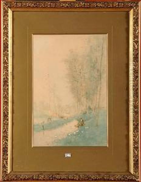 Lavandiere Au Bord Du Ruisseau - view 1