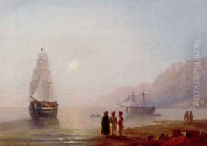 A Conversation On The Shore, Dusk by Ivan Konstantinovich Aivazovsky