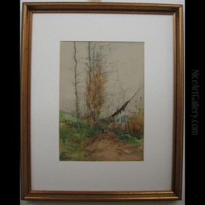 Figure On A Country Lane by Henri Stacquet