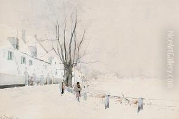 Figures In A Winter Landscape - view 1