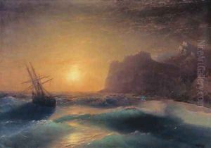 Sea landscape. Koktebel by Ivan Konstantinovich Aivazovsky