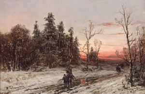 Die Heimkehrenden Reisigsammler Am Winterabend
