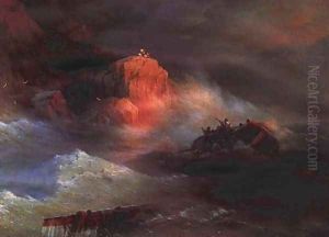 Crash by Ivan Konstantinovich Aivazovsky