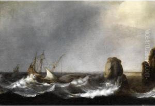 Segelschiff In Sturmischen Wogen - view 1