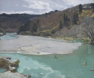 Vorfruhling In Den Isarhangen Bei Grunwald by Albert Stagura