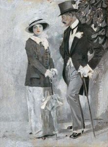 Ein Mondanes Paar by Friedrich Stahl