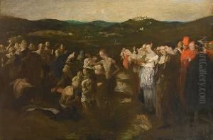 St John The Baptist Baptising The People by Friedrich Stahl