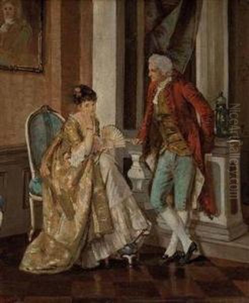 "gesprach Eines Rokoko-paares Im Salon" - view 1