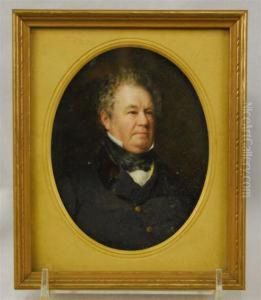 Portrait Miniature Of James Ingersoll by Richard Morrell Staigg