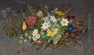 Groser Straus Alpenblumen Mit Anemone