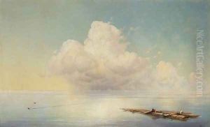Clouds on the quiet sea