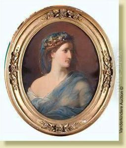 Portrait De Jeune Fille A La Coiffe Fleurie Portrait De Jeune Fille A La Coiffe Fleurie