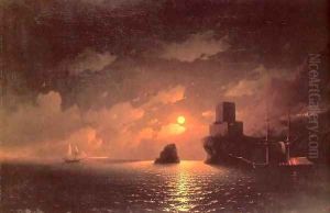 A Lunar night by Ivan Konstantinovich Aivazovsky