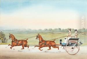 A Horse Drawn Carriage by Henry William Standing