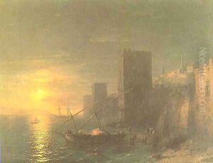 A Lunar night in the Constantinople by Ivan Konstantinovich Aivazovsky