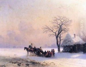 Winter Scene in Little Russia by Ivan Konstantinovich Aivazovsky