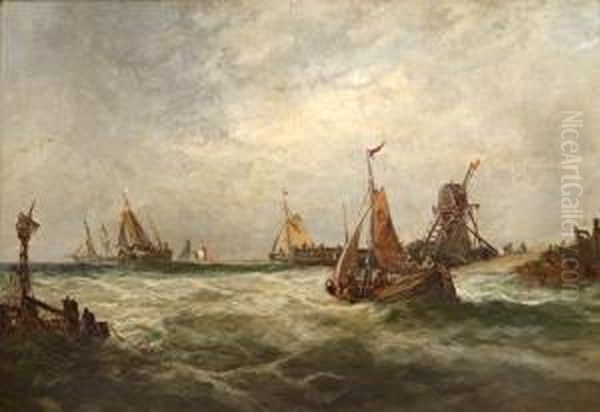 Fishing Boats Off A Jetty - view 1
