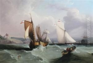 Shipping Off St Mawes Castle, Falmouth by William Clarkson Stanfield