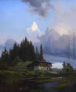 Bauernhaus Am Weiher. by Bernhard Stange