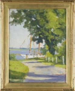 Sailboat At Anchor by Emile Stange