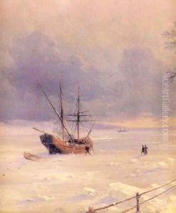 Frozen Bosphorus Under Snow by Ivan Konstantinovich Aivazovsky