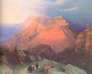 Mountain Village Gunib in Daghestan View from the East by Ivan Konstantinovich Aivazovsky