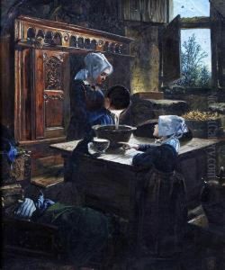 Interior Of A Farm House, Penanguer Near Quimper, Brittany