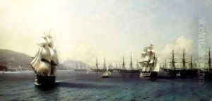 The Black Sea fleet in Feodosiya