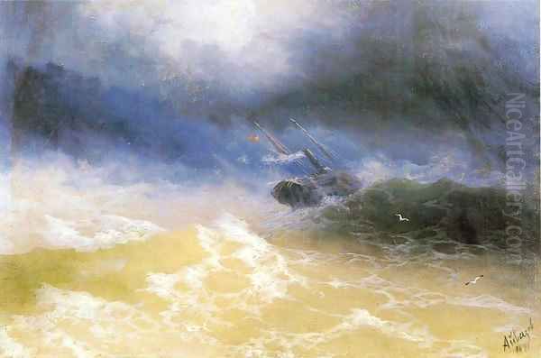 Hurricane on a sea - view 1