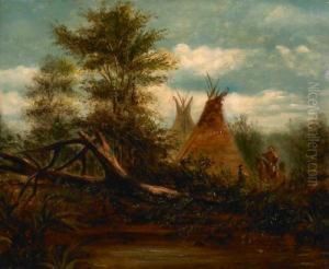 Assinboine Encampment by John Mix Stanley