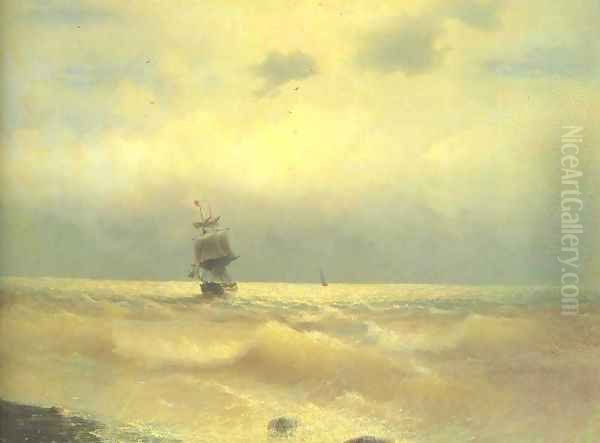 The ship near coast - view 1