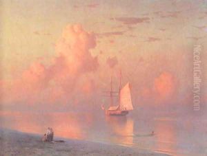 The sunset by Ivan Konstantinovich Aivazovsky