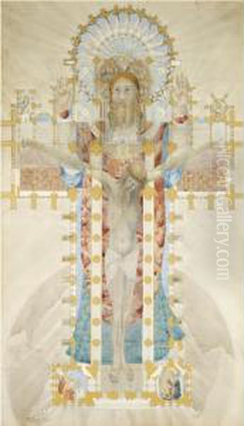 Plan Of A Church Constructed On Divine Principles - view 1