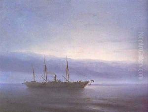 Before battle Ship Constantinople by Ivan Konstantinovich Aivazovsky