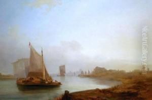 Fishing Boats On An Estuary