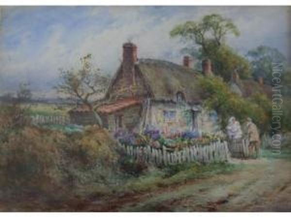 Conversation At The Cottage Gate - view 1