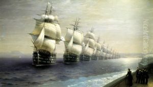 Parade of the Black Sea Fleet in 1849 by Ivan Konstantinovich Aivazovsky