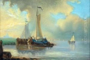 Barges At Breydon by Joseph Stannard