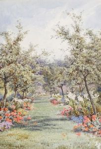 A Garden At Queens College Cambridge