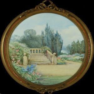 View From A Blooming Garden by Theresa Sylvester Stannard
