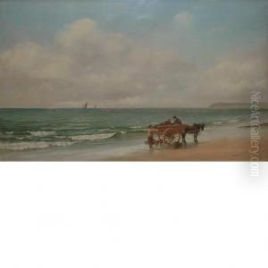 Horse Cart By The Sea by Horace Hale Stanton