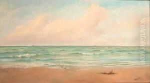 Waves Breaking On A Sandy Beach, Shipping On The Horizon by Horace Hale Stanton