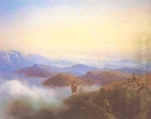 Range of the Caucasus mountains by Ivan Konstantinovich Aivazovsky