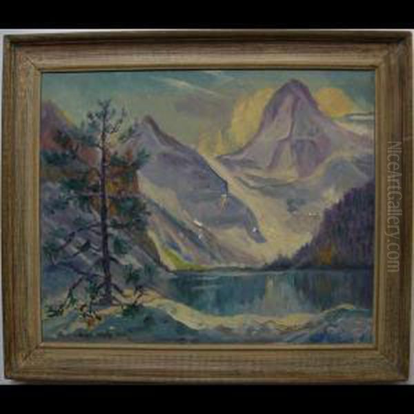 Mountain And Lake Scene (rockies) - view 1