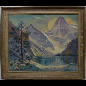 Mountain And Lake Scene (rockies)
