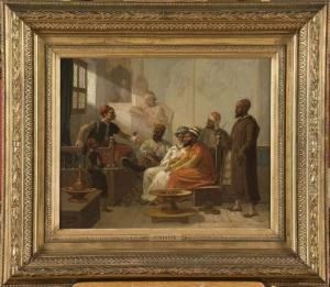Fumeurs Ottomans Dans Un Interieur Fumeurs Ottomans Dans Un Interieur