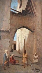 Scene Orientale by Julius Josephus Gaspard Starck