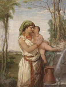 Algerian Woman With Child by Julius Josephus Gaspard Starck